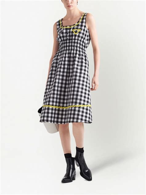 prada check dress